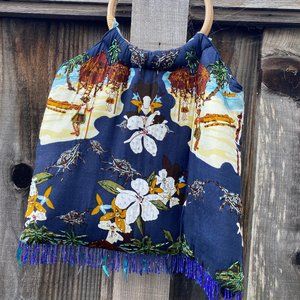 CUTE little Hawaiian bag with beading and fringe!